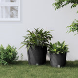 VidaXL Planter removable Bak Rattan Look 35 37.5 L PP Anthracite