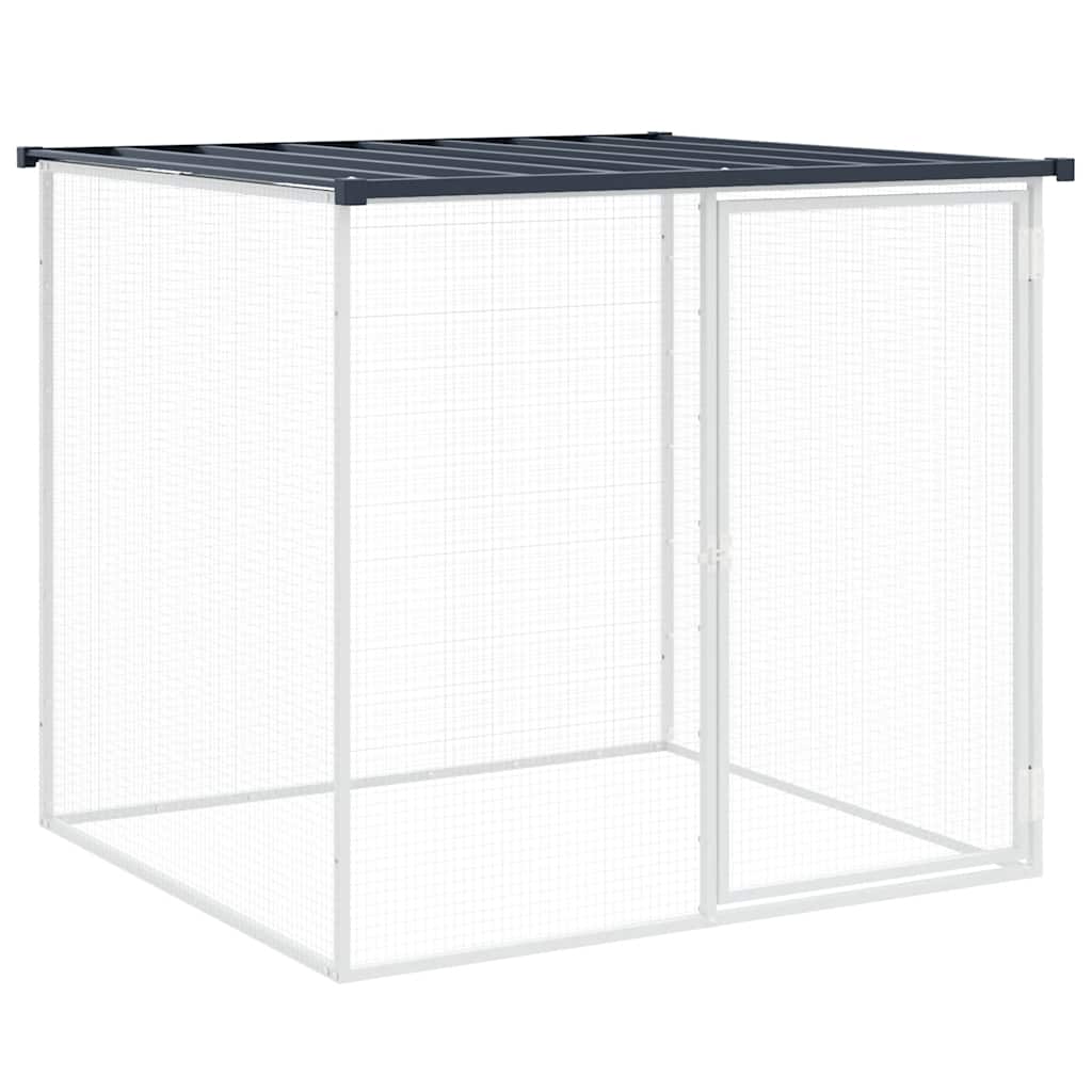 Vidaxl Poulet Coop mat Daach 103x98x90 cm galvaniséiert Stol Anthracit