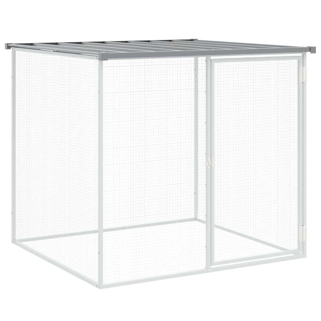 Vidaxl Chicken Coop con tetto 103x98x90 cm grigio chiaro grigio in acciaio