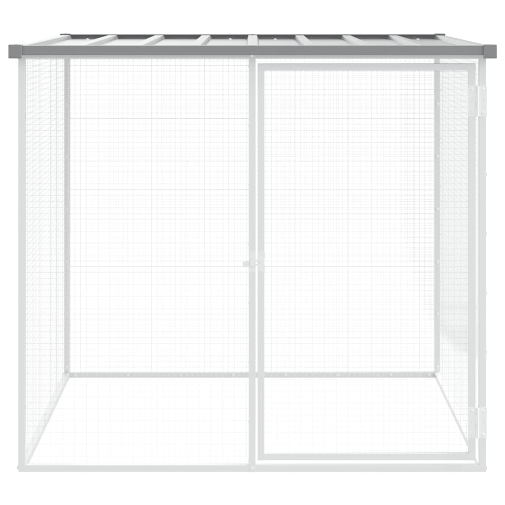Vidaxl Chicken Coop con tetto 103x98x90 cm grigio chiaro grigio in acciaio