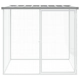 Vidaxl Chicken Coop con tetto 103x98x90 cm grigio chiaro grigio in acciaio