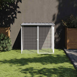 Vidaxl Chicken Coop con tetto 103x98x90 cm grigio chiaro grigio in acciaio