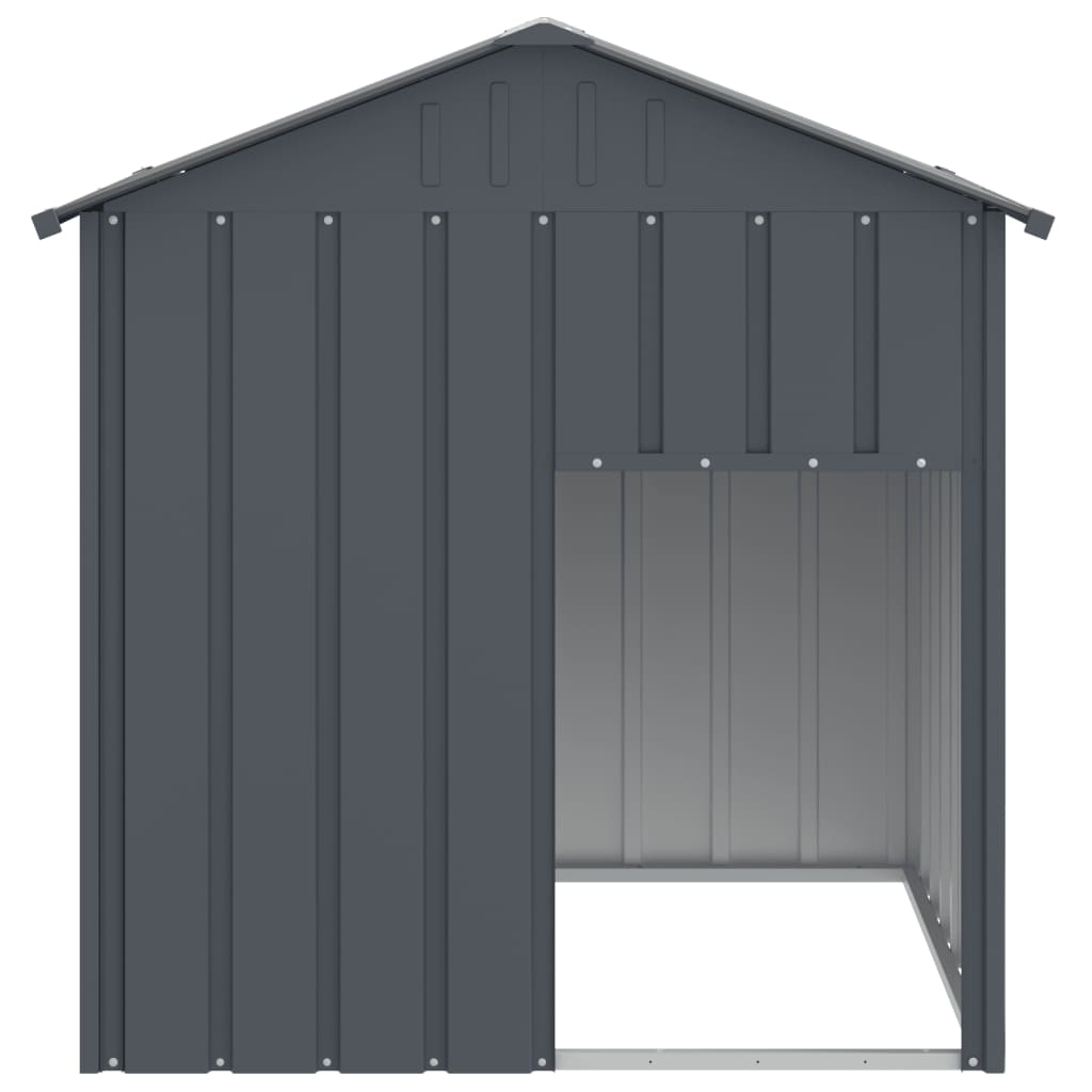 Vidaxl Dog Loft con tetto 117x103x123 cm antracite in acciaio zincato