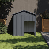Vidaxl Dog Loft con tetto 117x103x123 cm antracite in acciaio zincato
