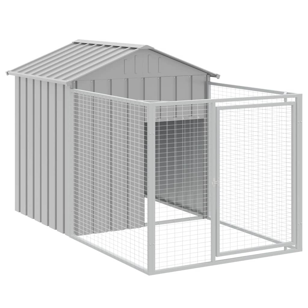 Vidaxl Hond Loftt mat Daach 117x201113 cm gala galvaniséiert Stol