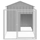 Vidaxl Hond Loftt mat Daach 117x201113 cm gala galvaniséiert Stol