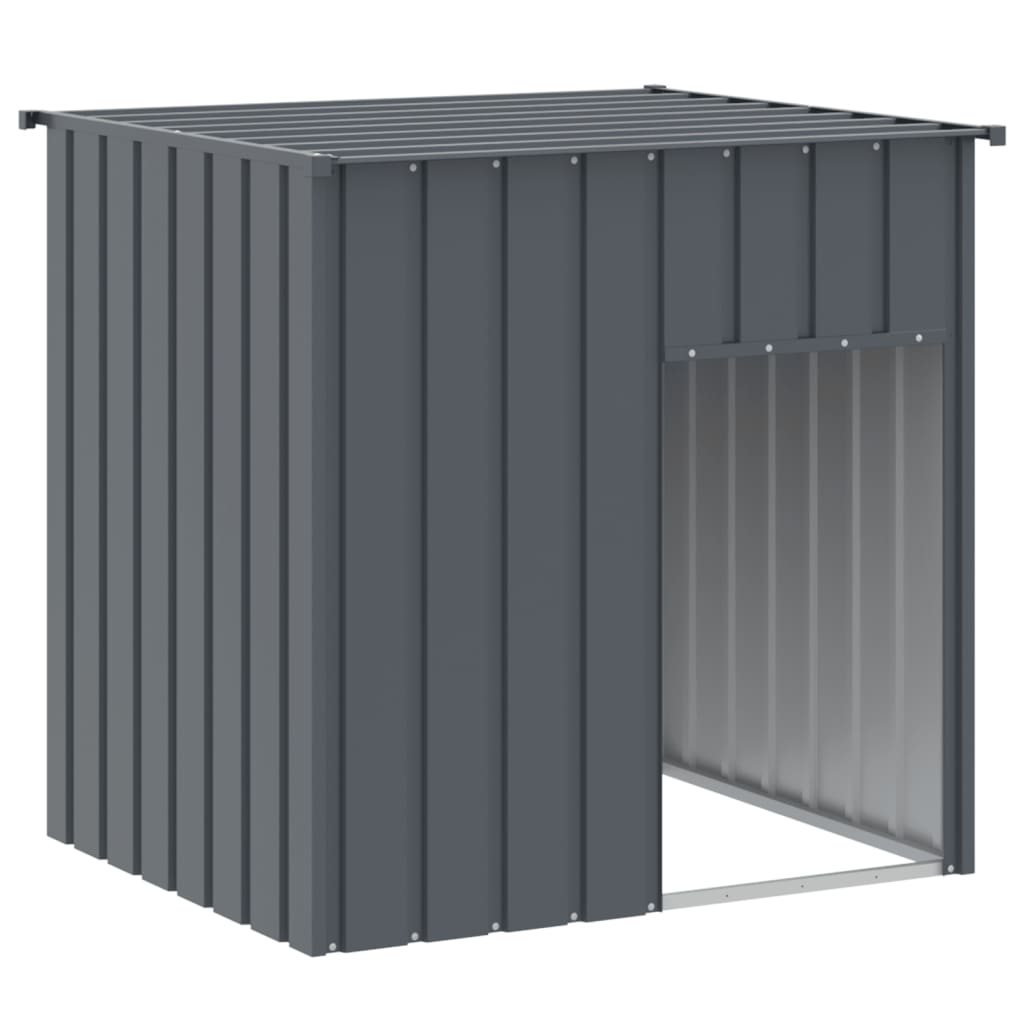 Strych pies vidaxl z dachem 110x103x109 cm galwanizowany stalowy antracyt