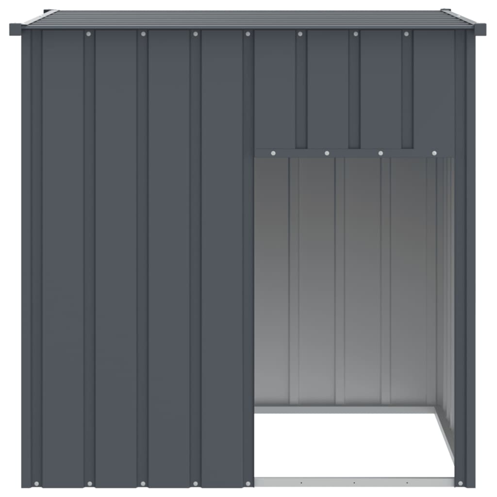 Strych pies vidaxl z dachem 110x103x109 cm galwanizowany stalowy antracyt