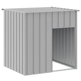 Vidaxl dog loft with roof 110x103x109 cm galvanized steel gray