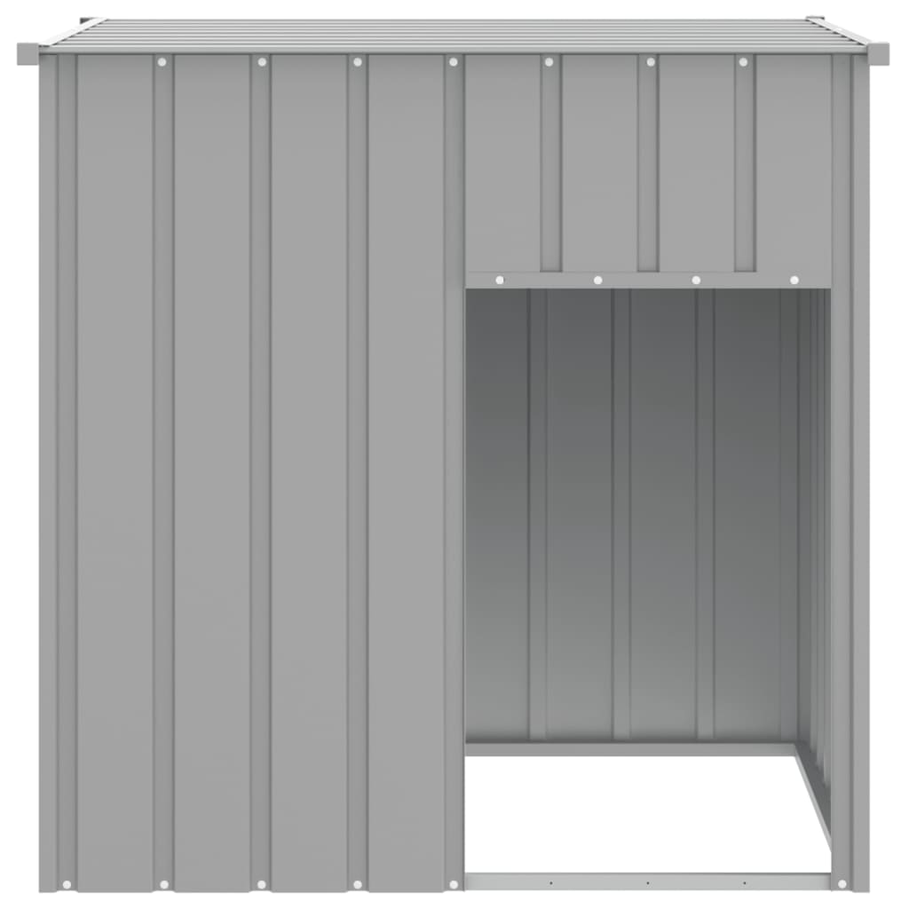 Vidaxl dog loft with roof 110x103x109 cm galvanized steel gray