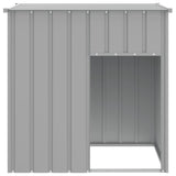 Vidaxl dog loft with roof 110x103x109 cm galvanized steel gray