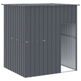 Loft per cani Vidaxl con tetto 165x153x181 cm antracite in acciaio zincato