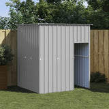 Loft per cani Vidaxl con tetto 165x153x181 cm grigio in acciaio zincato