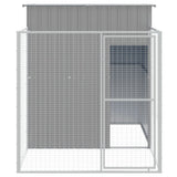 Vidaxl Dog Loft con Run 165x251x181 cm grigio galvanizzato in acciaio