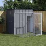 Vidaxl piščančji coop z vožnjo 165x251x181 cm pocinkani jekleni antracit