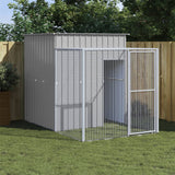 Vidaxl Chicken coop with run 165x251x181 cm galvanized steel gray