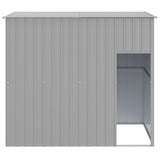 Strych pies vidaxl z dachem 214x153x181 cm ocynkowana stalowa szary
