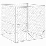 Vidaxl Hond Kennel fir ausserhalb vun 2x2x2 m galvaniséiert Stol Sëlwer
