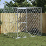 Vidaxl Hond Kennel fir ausserhalb vun 2x2x2 m galvaniséiert Stol Sëlwer
