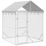 Vidaxl Dog Kennel with roof 2x2x2.5 m galvanized steel silver