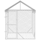 Vidaxl Dog Kennel with roof 2x2x2.5 m galvanized steel silver