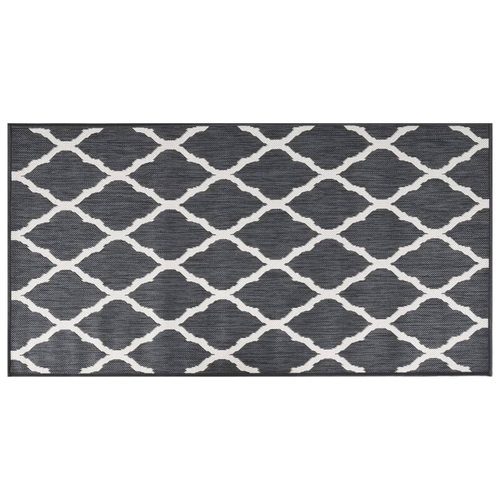 VidaXL outside rug reversible 80x150 cm gray and white