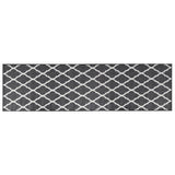 Vidaxl Alfombra al aire libre reversible 80x250 cm de gris y blanco