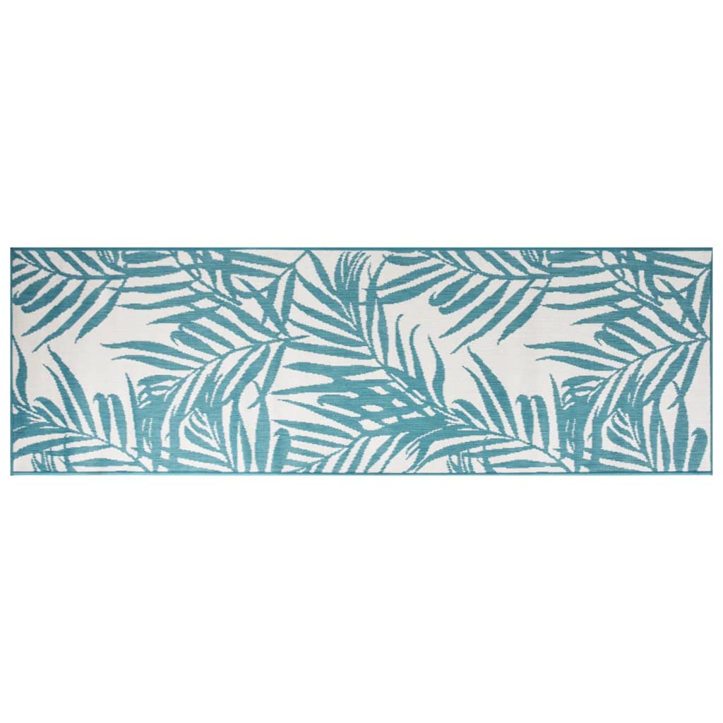 Vidaxl Outdoor rug reversible 80x250 cm aqua and white