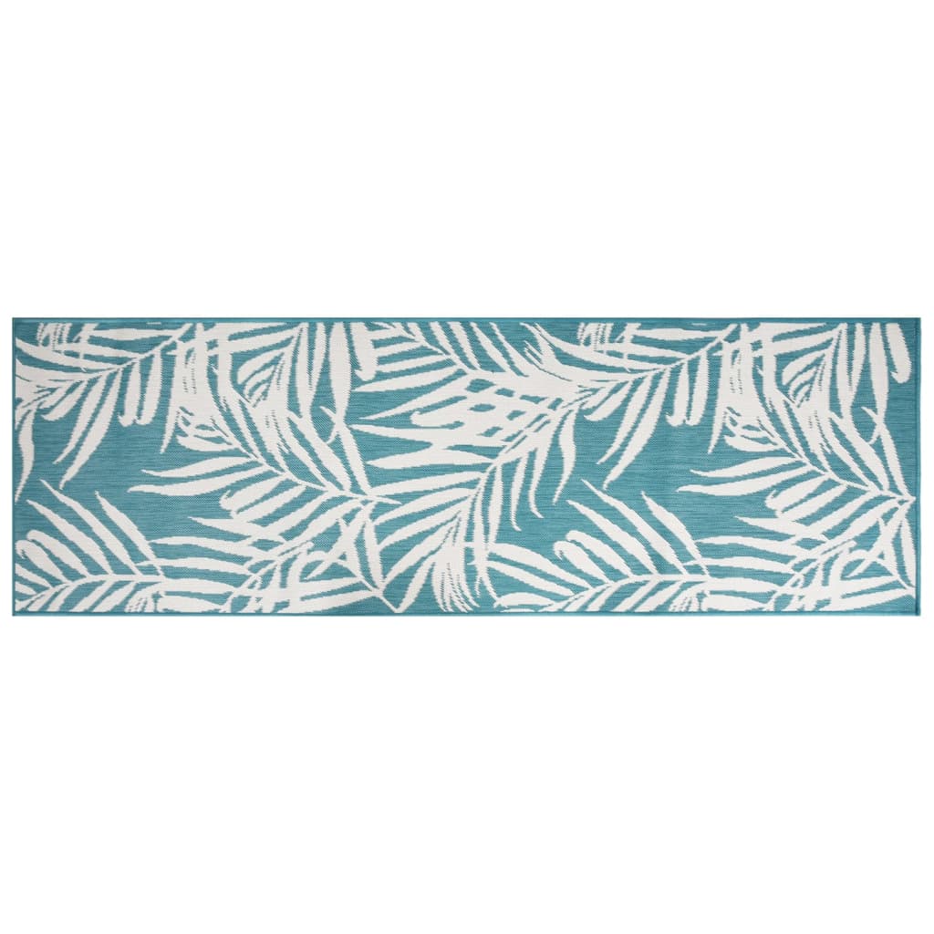 Vidaxl Outdoor rug reversible 80x250 cm aqua and white