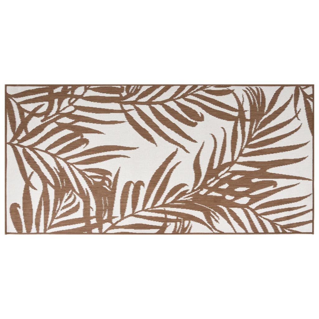 Vidaxl RUG Outside Reversible 80x150 cm marrón y blanco