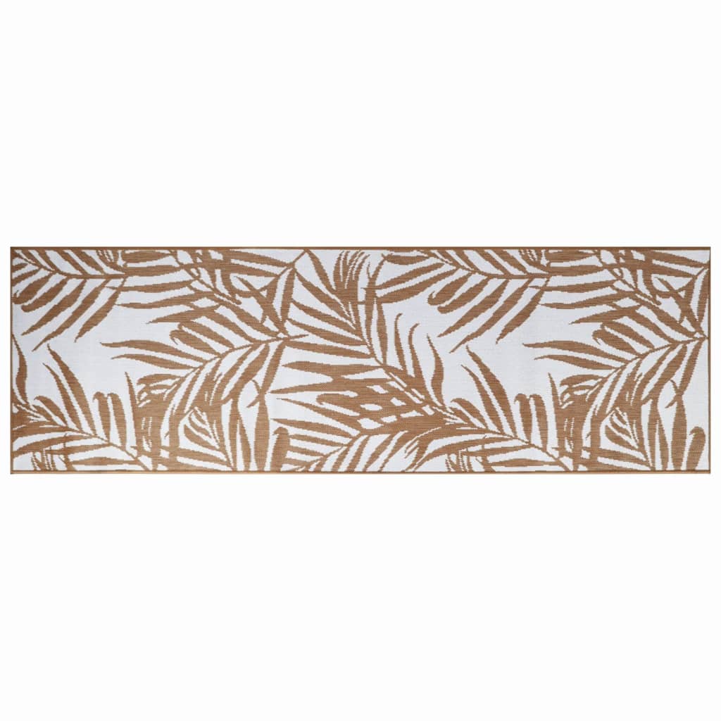 VidaXL outside rug reversible 80x250 cm brown and white