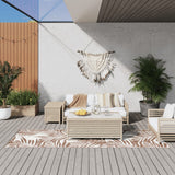 VidaXL outside rug reversible 80x250 cm brown and white