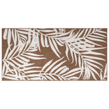Vidaxl à l'extérieur du tapis réversible 100x200 cm brun et blanc