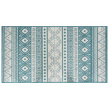 Vidaxl zunanja preproga reverzibilna 80x150 cm aqua in bela