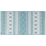 Vidaxl zunanja preproga reverzibilna 80x150 cm aqua in bela
