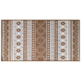 Vidaxl ausserhalb rug reversibel 80x150 cm brong a wäiss