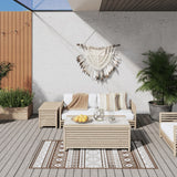 Vidaxl ausserhalb rug reversibel 80x150 cm brong a wäiss