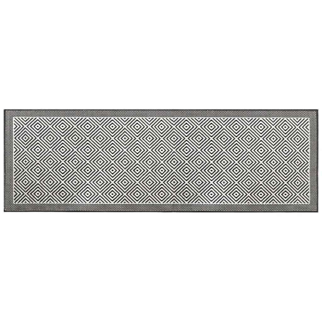 Vidaxl udendørs tæppe reversibel 80x250 cm grå og hvid