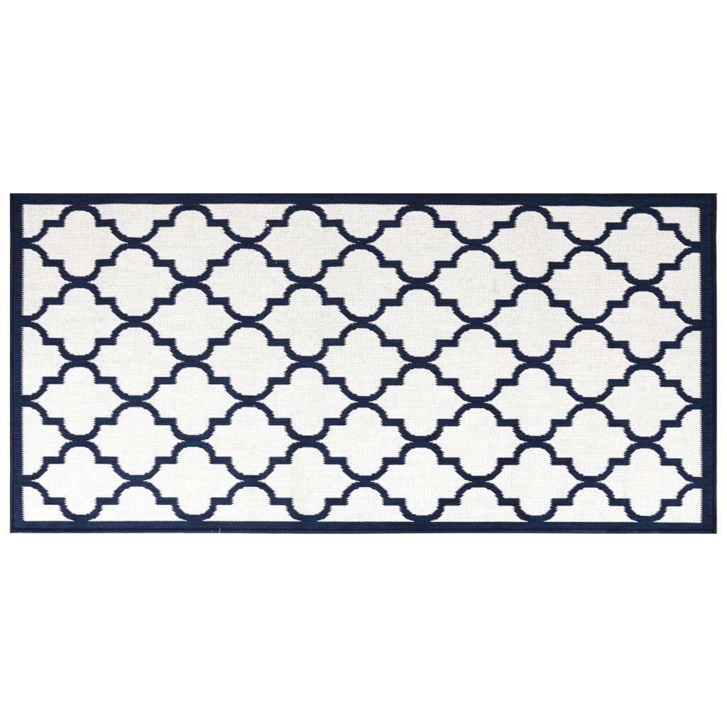 VidaXL outside rug reversible 80x150 cm navy blue and white