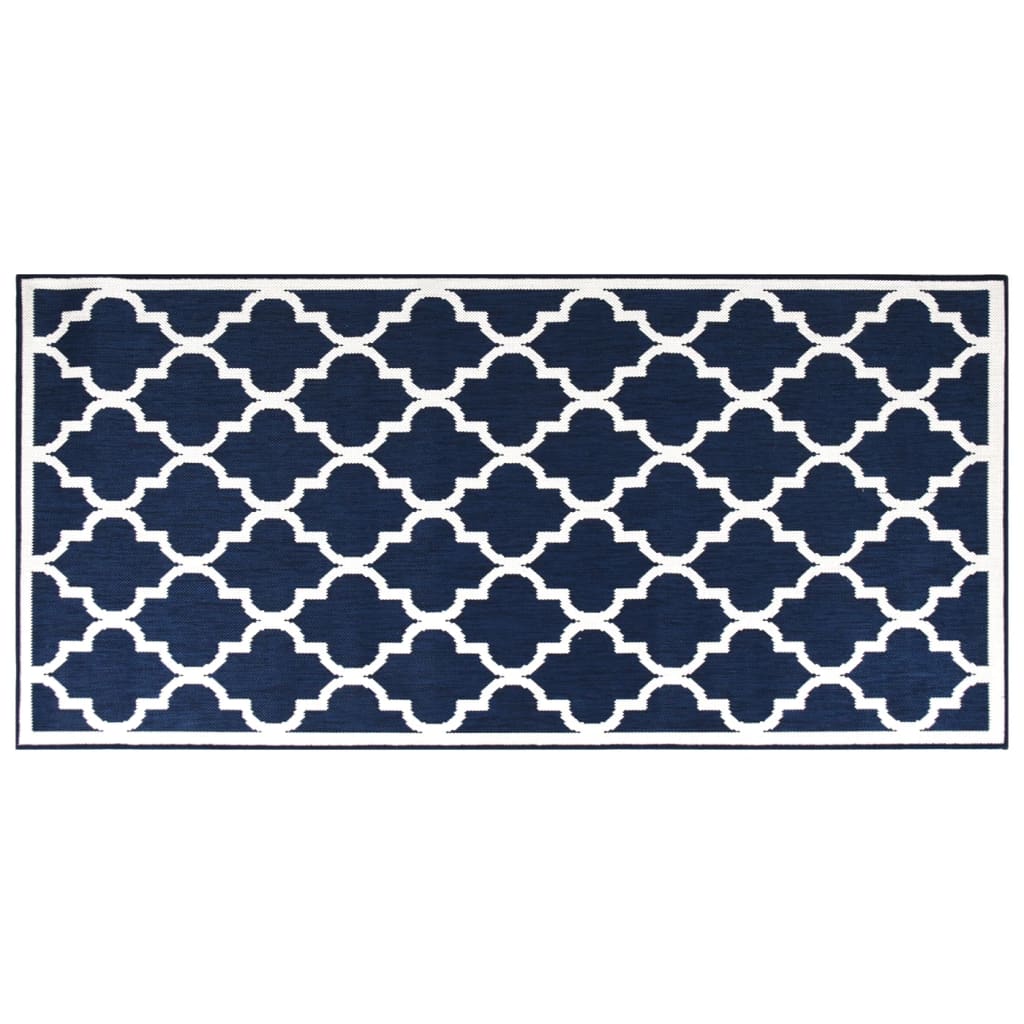 VidaXL outside rug reversible 80x150 cm navy blue and white