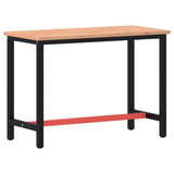 Vidaxl Workbench 115x55x81.5 cm solid beech wood and metal