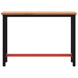 Vidaxl Workbench 115x55x81.5 cm solid beech wood and metal