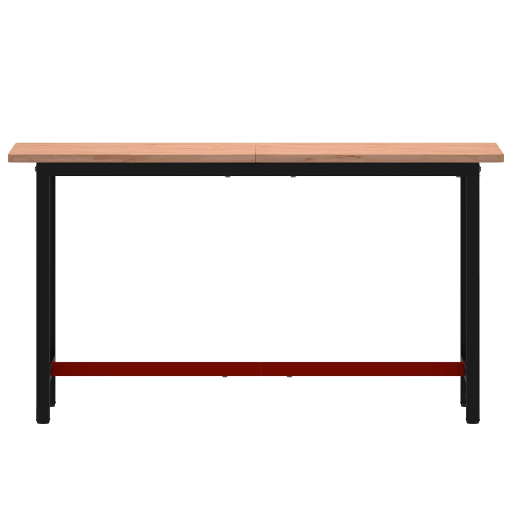 Vidaxl Workbench 150x55x81.5 cm solid beech wood and metal