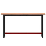 Vidaxl Workbench 150x55x81.5 cm solid beech wood and metal