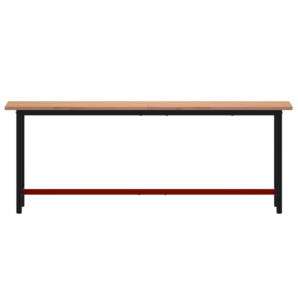 Vidaxl Workbench 220x55x81.5 cm solid beech wood and metal