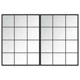 Vidaxl Wall mirrors 2 st 80x60 cm Metal Black