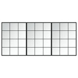 Vidaxl Wall mirrors 3 st 80x60 cm Metal Black