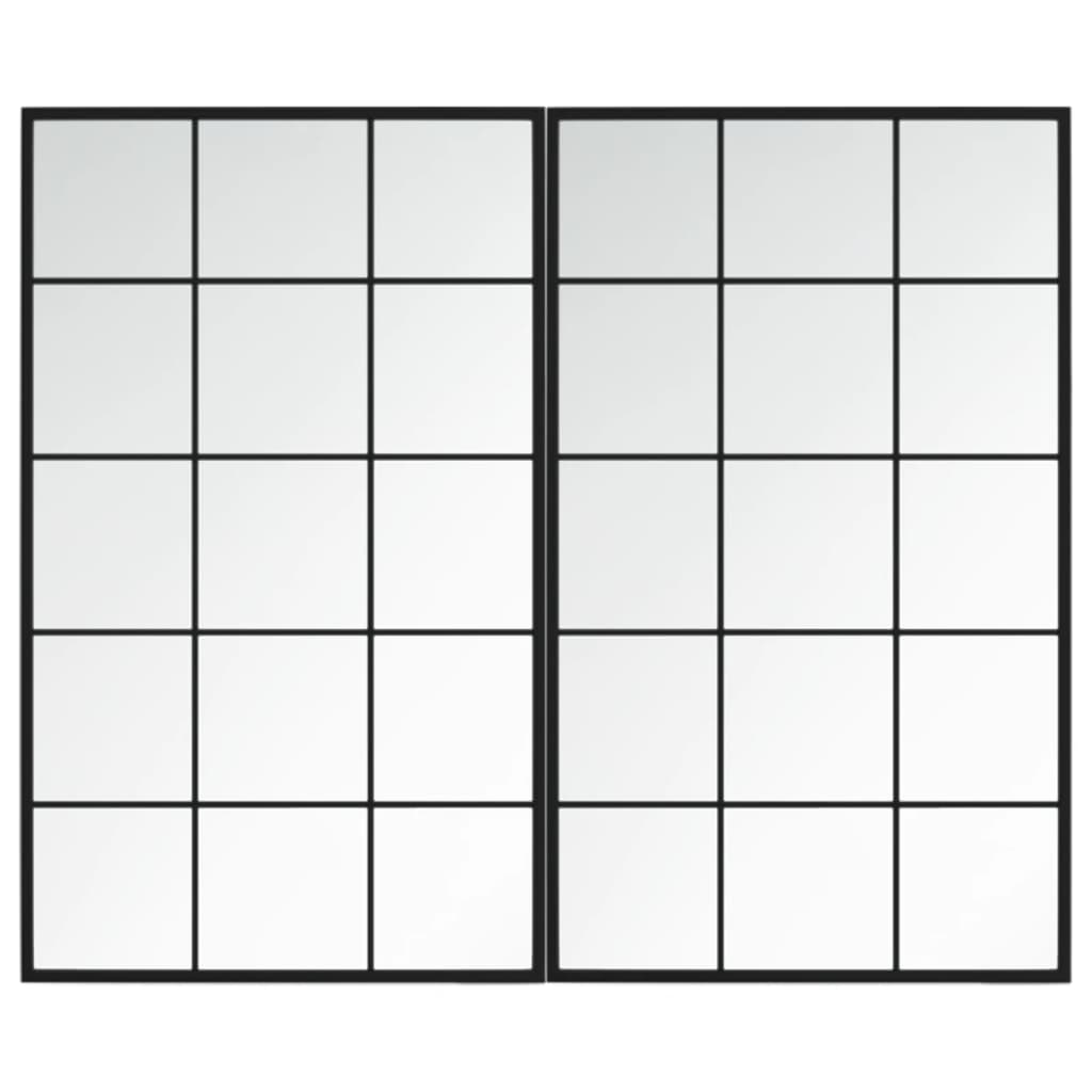 Vidaxl Wall mirrors 2 pcs 100x60 cm Metal Black