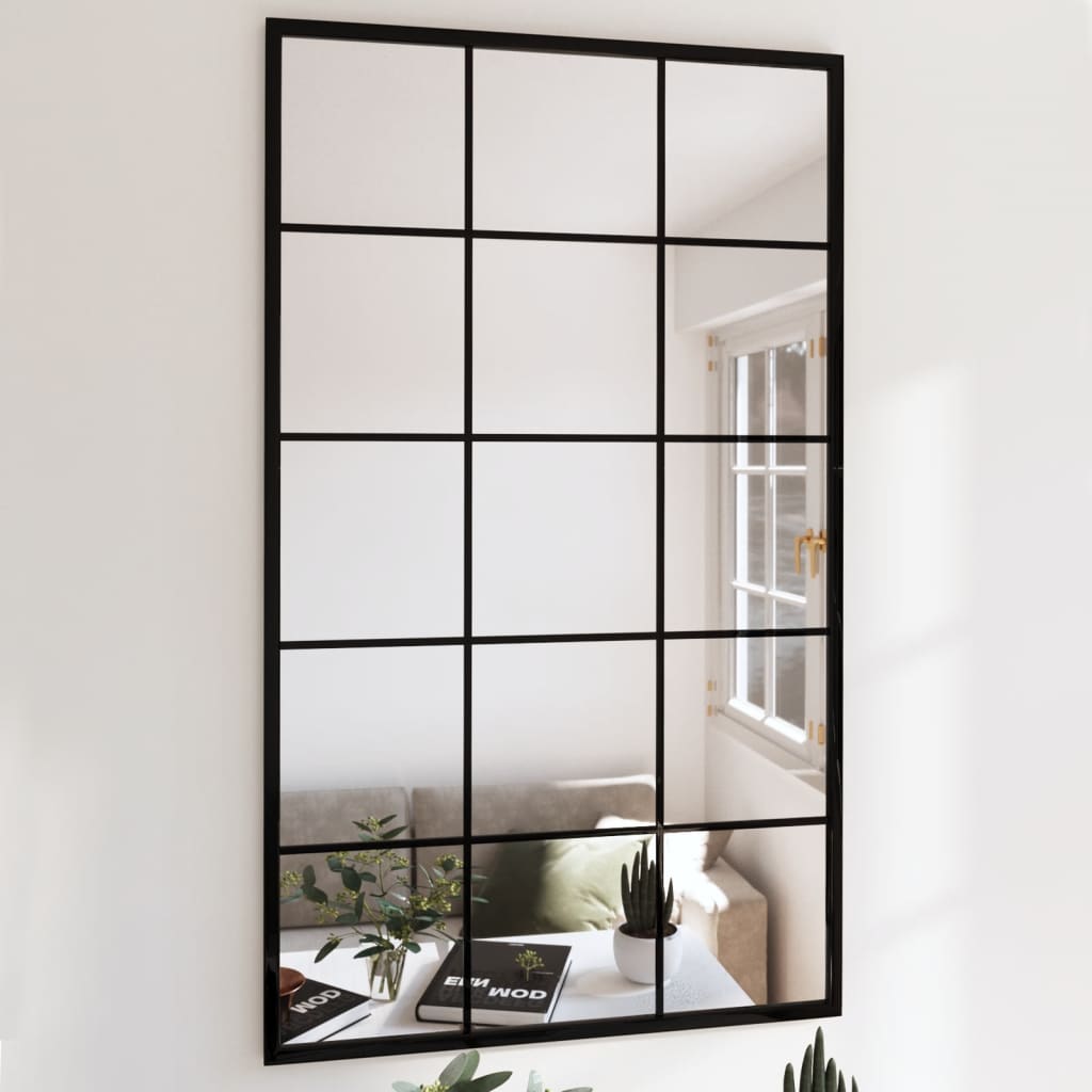 Vidaxl Wall mirrors 2 pcs 100x60 cm Metal Black