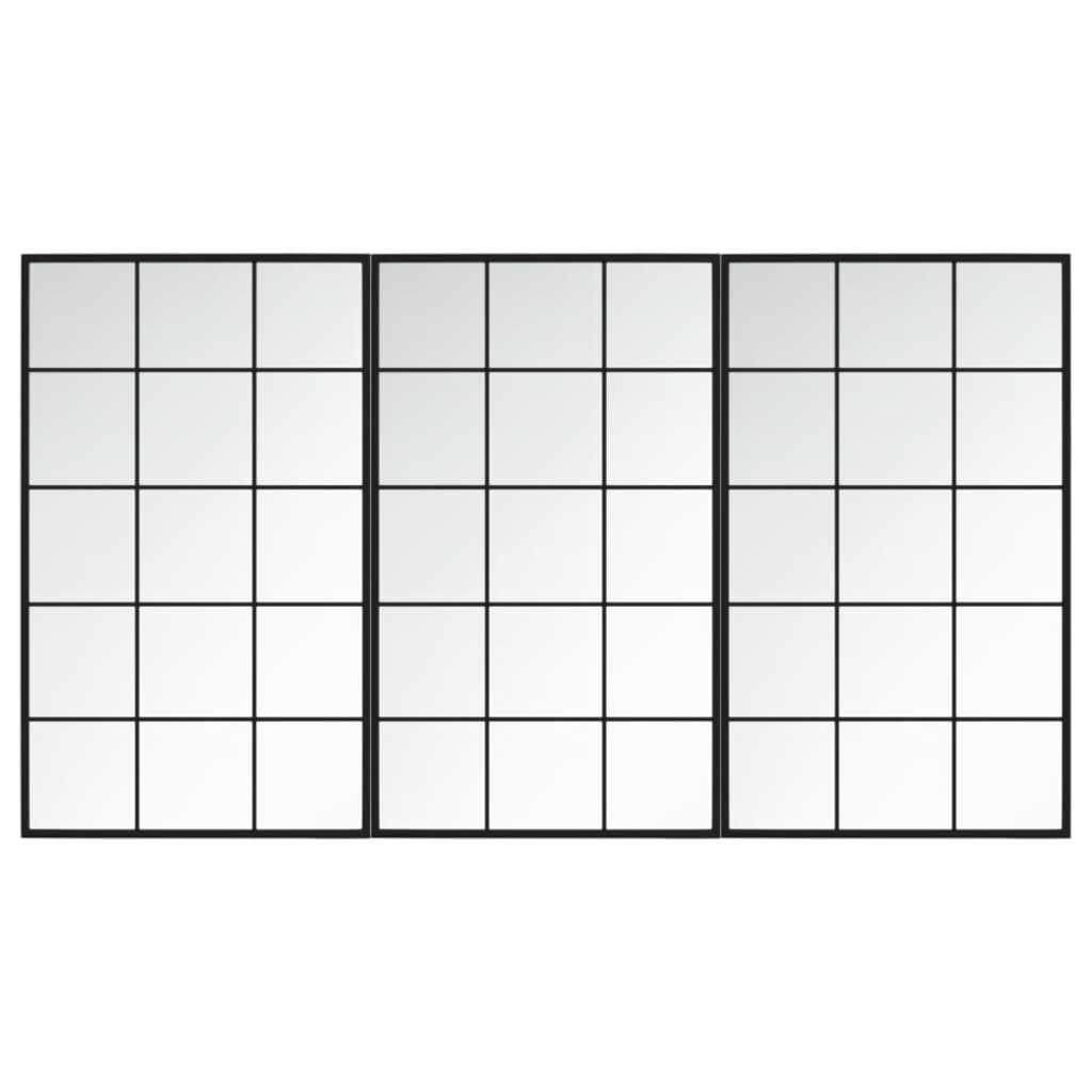 Vidaxl Wall mirrors 3 st 100x60 cm Metal Black